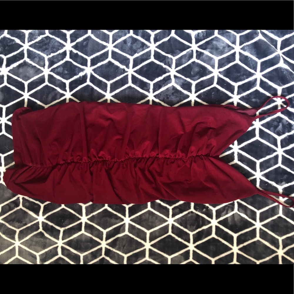 Red crushed velvet dress- Never Worn!